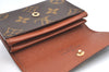 Authentic Louis Vuitton Monogram Porte Monnaie Plat Coin Purse M61930 LV K8410