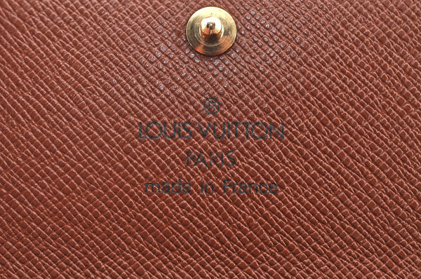 Authentic Louis Vuitton Monogram Porte Monnaie Plat Coin Purse M61930 LV K8410