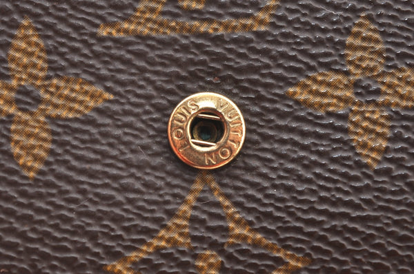 Authentic Louis Vuitton Monogram Porte Monnaie Plat Coin Purse M61930 LV K8410