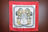 Authentic HERMES Carre 90 Scarf "BRIDES de GALA par" Silk Red K8416