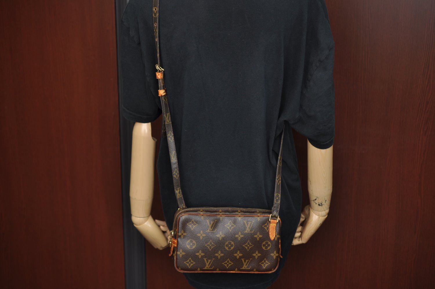 Auth Louis Vuitton Monogram Marly Bandouliere Shoulder Cross Bag M51828 LV K8419