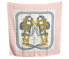 Authentic HERMES Carre 90 Scarf "BRIDES de GALA par" Silk Pink K8420