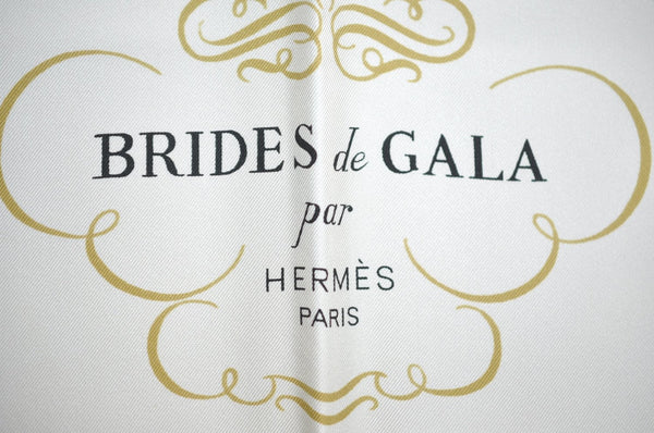 Authentic HERMES Carre 90 Scarf "BRIDES de GALA par" Silk Pink K8420