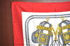 Authentic HERMES Carre 90 Scarf "BRIDES de GALA par" Silk Red Box K8424