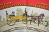 Authentic HERMES Carre 90 Scarf "LA PROMENADE DE LONGCHAMPS" Silk Red Box K8427