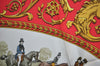 Authentic HERMES Carre 90 Scarf "LA PROMENADE DE LONGCHAMPS" Silk Red Box K8427