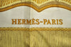 Authentic HERMES Carre 90 Scarf "Poste et Cavalerie" Silk Light Beige Box K8428