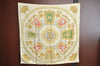 Authentic HERMES Carre 90 Scarf "Poste et Cavalerie" Silk Light Beige Box K8428