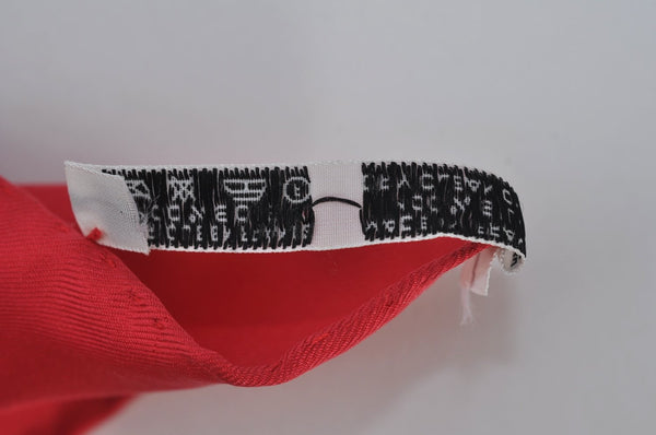 Authentic HERMES Carre 90 Scarf "LES CAVALIERES D'OR" Silk Red K8431