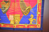 Authentic HERMES Carre 90 Scarf "Les Bissone de Venise" Silk Navy K8432