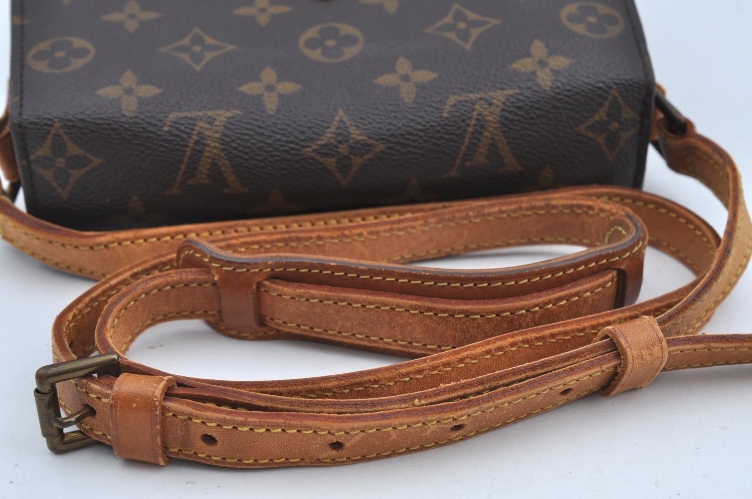 Auth Louis Vuitton Monogram Saint Cloud MM M51243 Shoulder Cross Bag Junk K8435