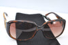 Authentic GUCCI Interlocking Sunglasses Rhinestone Plastic GG 3578/S Brown K8436