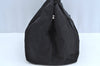 Authentic PRADA Ribbon Nylon Tessuto Leather Tote Hand Bag Purse Black K8438