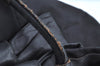 Authentic PRADA Ribbon Nylon Tessuto Leather Tote Hand Bag Purse Black K8438
