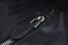 Authentic PRADA Ribbon Nylon Tessuto Leather Tote Hand Bag Purse Black K8438