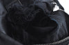 Authentic PRADA Ribbon Nylon Tessuto Leather Tote Hand Bag Purse Black K8438