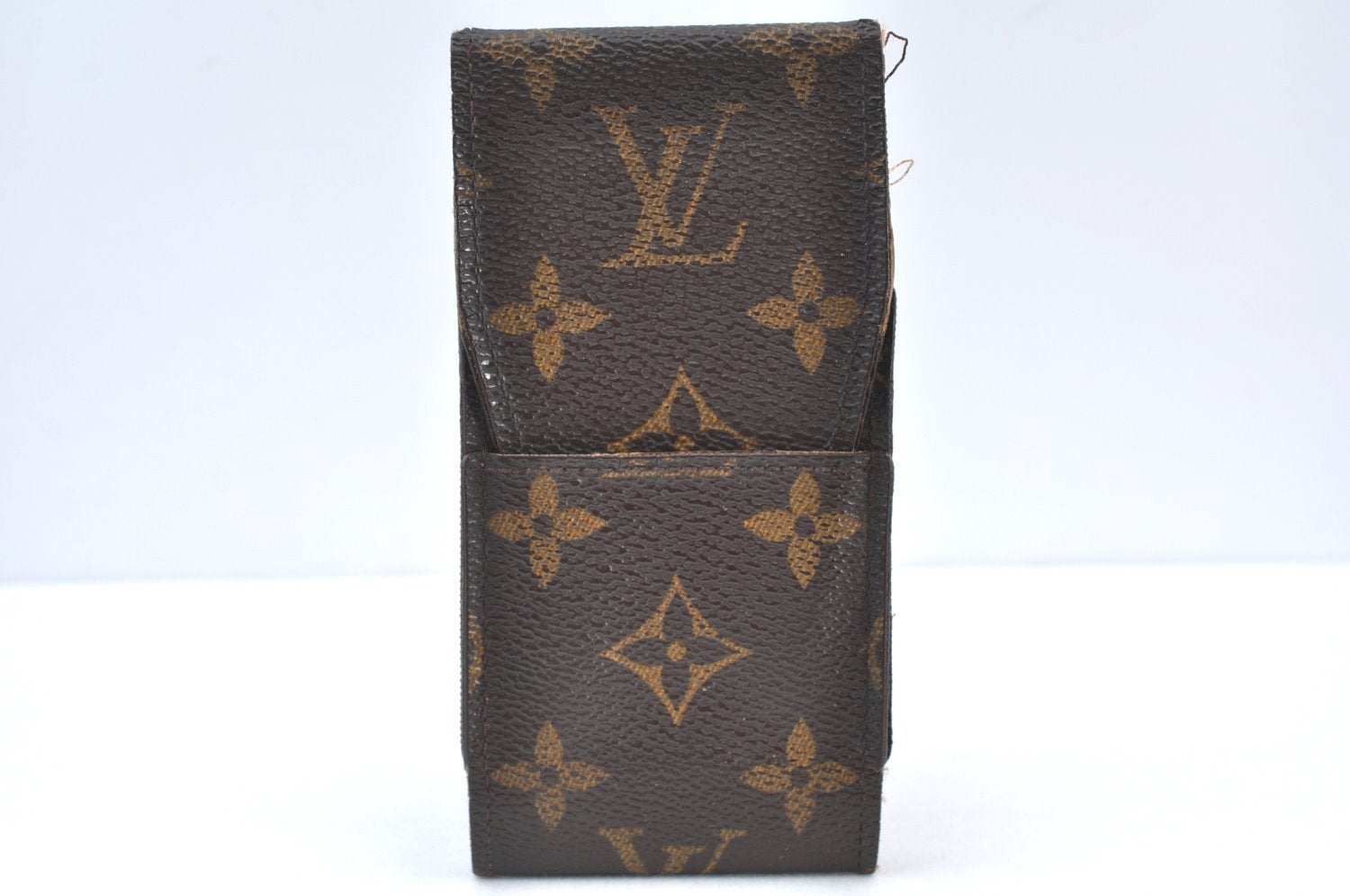 Authentic Louis Vuitton Monogram Cigarette Case Key Case Brown 3Set Junk K8439