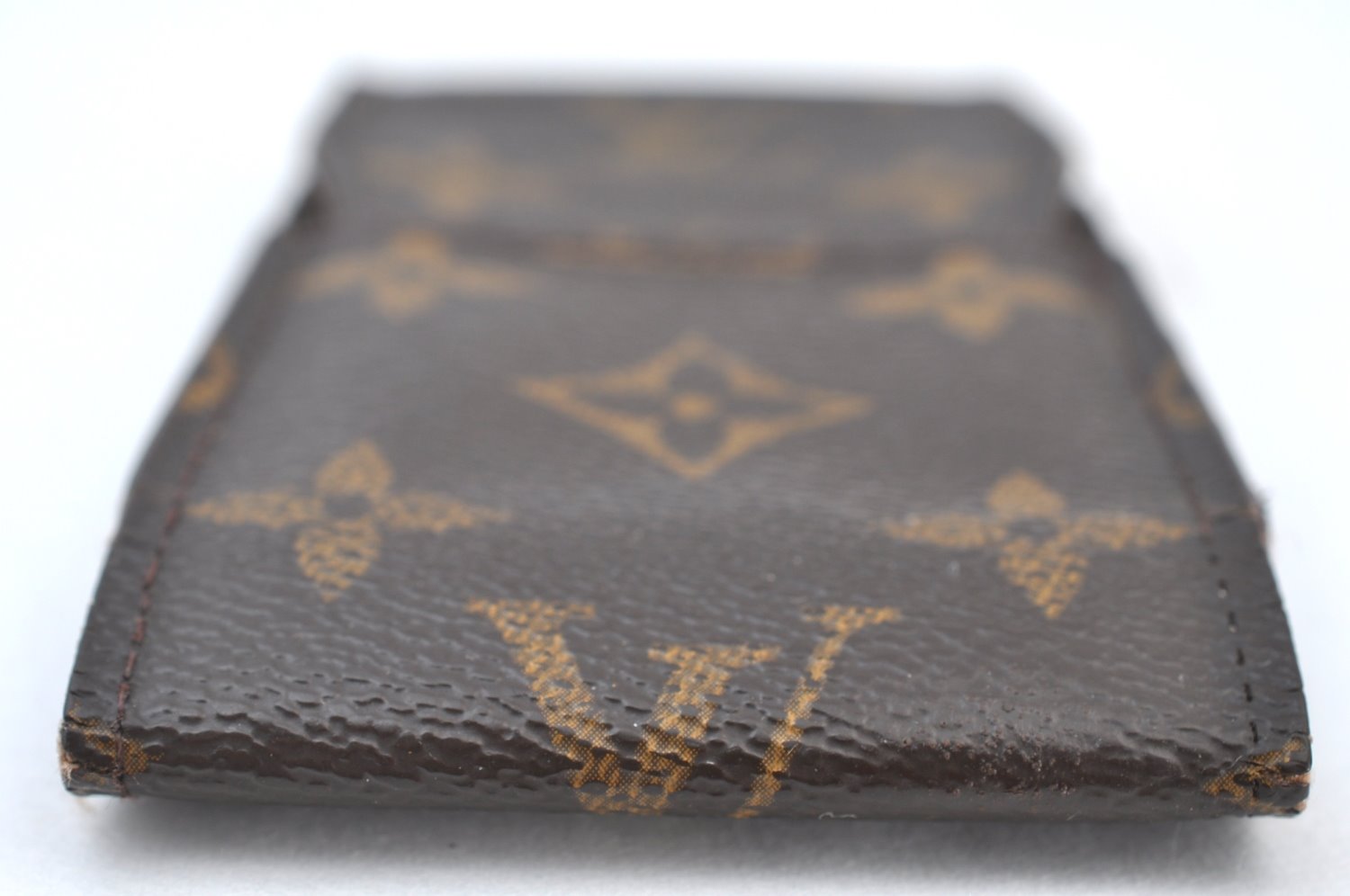 Authentic Louis Vuitton Monogram Cigarette Case Key Case Brown 3Set Junk K8439