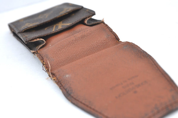 Authentic Louis Vuitton Monogram Cigarette Case Key Case Brown 3Set Junk K8439