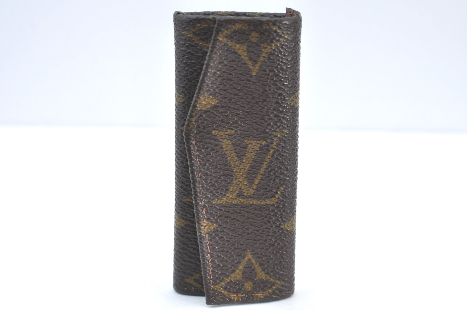 Authentic Louis Vuitton Monogram Cigarette Case Key Case Brown 3Set Junk K8439
