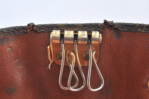 Authentic Louis Vuitton Monogram Cigarette Case Key Case Brown 3Set Junk K8439