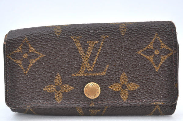 Authentic Louis Vuitton Monogram Cigarette Case Key Case Brown 3Set Junk K8439