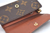 Authentic Louis Vuitton Monogram Cigarette Case Key Case Brown 3Set Junk K8439