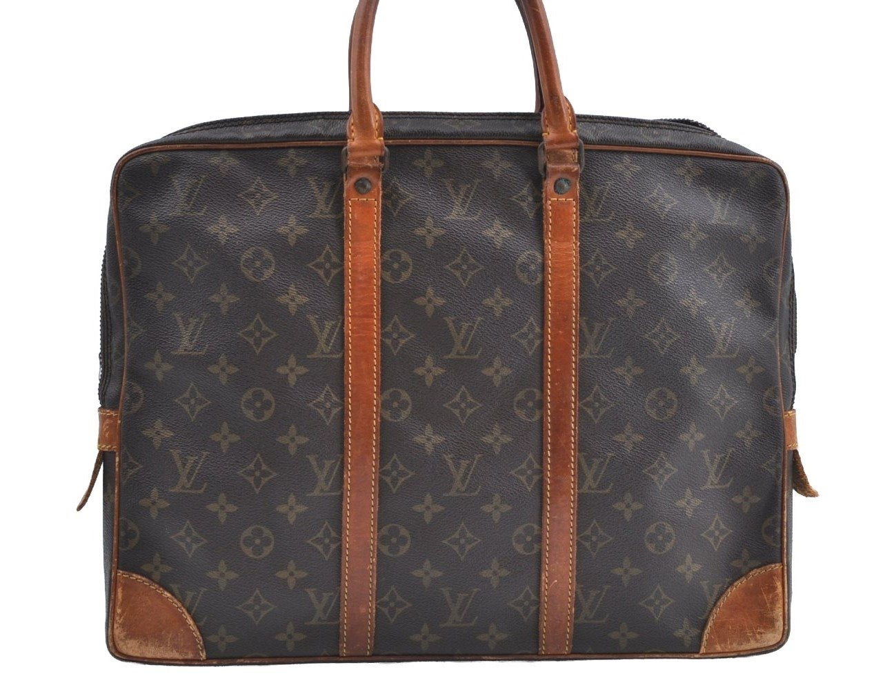 Auth Louis Vuitton Monogram Porte Documents Voyage M53361 Briefcase Junk K8440