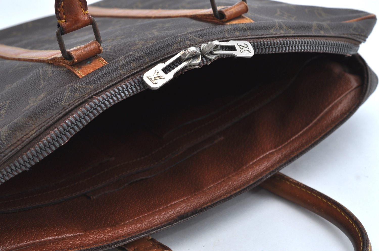 Auth Louis Vuitton Monogram Porte Documents Voyage M53361 Briefcase Junk K8440