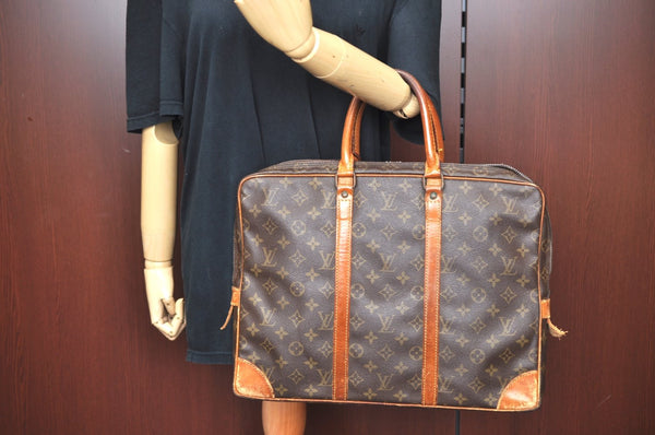 Auth Louis Vuitton Monogram Porte Documents Voyage M53361 Briefcase Junk K8440