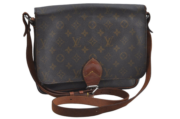 Auth Louis Vuitton Monogram Cartouchiere GM Shoulder Cross Bag Old Model K8443