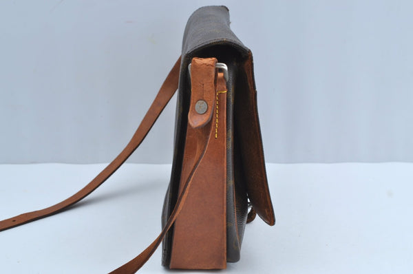 Auth Louis Vuitton Monogram Cartouchiere GM Shoulder Cross Bag Old Model K8443
