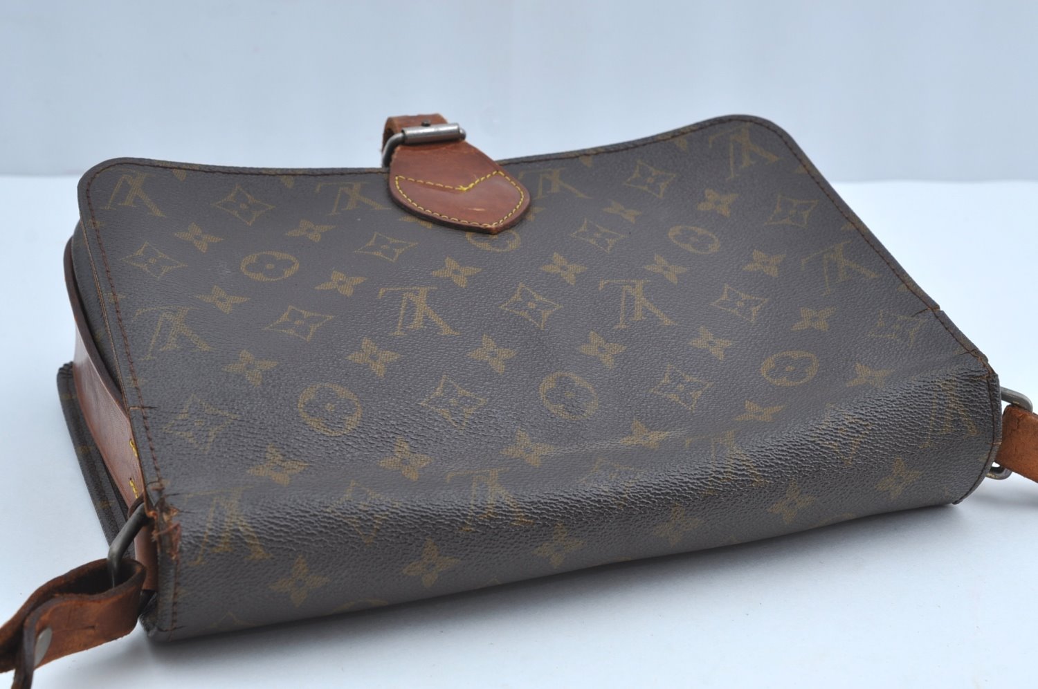 Auth Louis Vuitton Monogram Cartouchiere GM Shoulder Cross Bag Old Model K8443