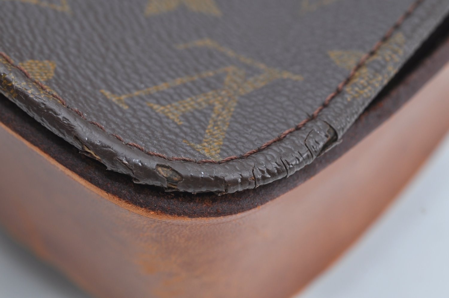 Auth Louis Vuitton Monogram Cartouchiere GM Shoulder Cross Bag Old Model K8443