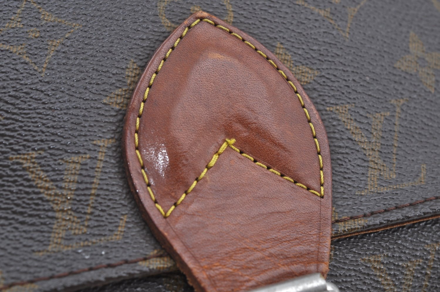 Auth Louis Vuitton Monogram Cartouchiere GM Shoulder Cross Bag Old Model K8443