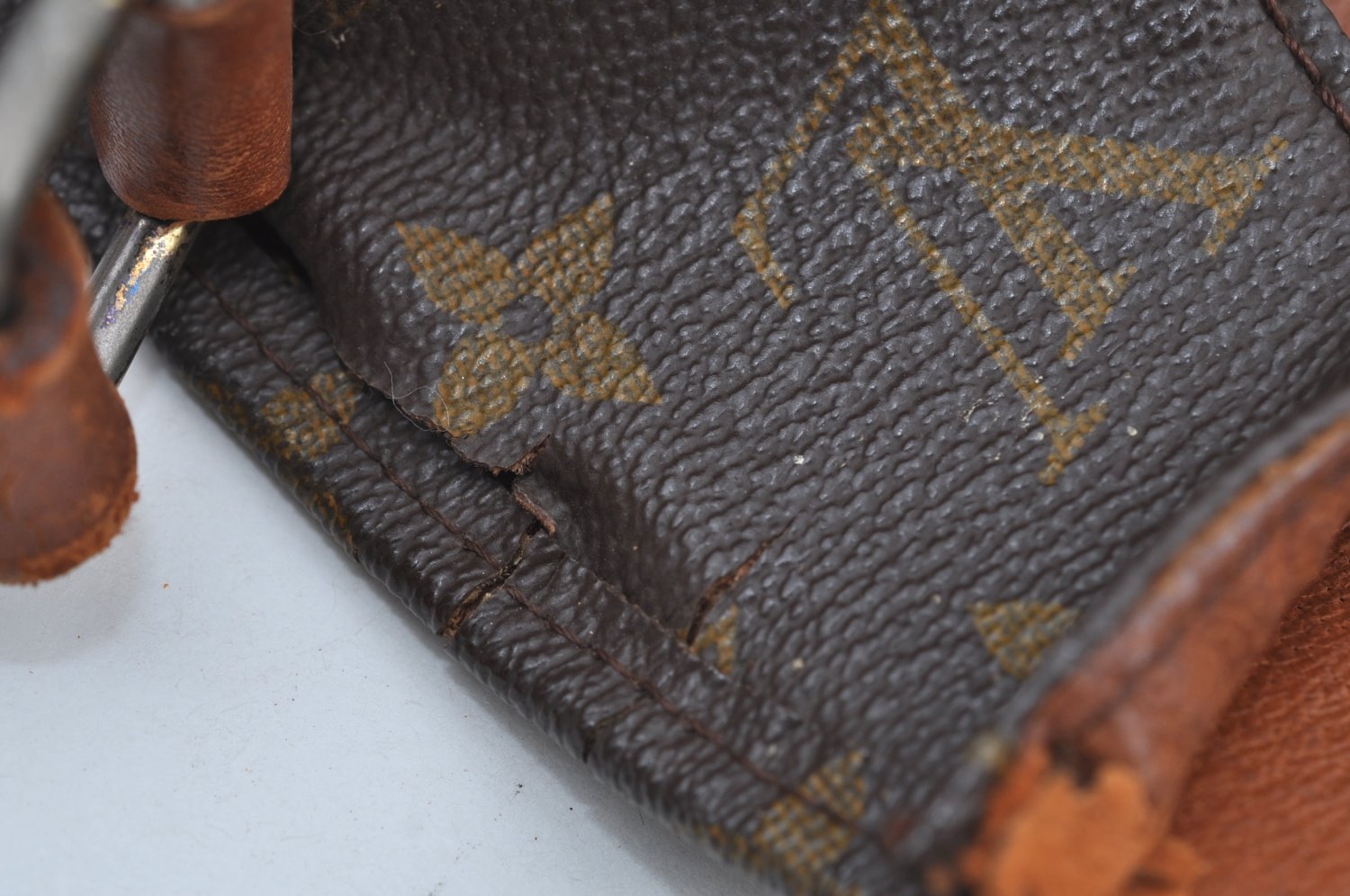 Auth Louis Vuitton Monogram Cartouchiere GM Shoulder Cross Bag Old Model K8443