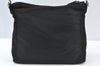 Authentic GUCCI Bamboo 2Way Shoulder Hand Bag Purse Nylon Leather Black K8446