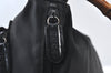 Authentic GUCCI Bamboo 2Way Shoulder Hand Bag Purse Nylon Leather Black K8446