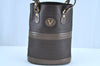 Authentic MARIO VALENTINO V Logo Shoulder Hand Tote Bag PVC Leather Brown K8447