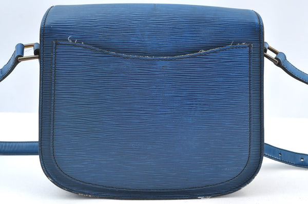 Auth Louis Vuitton Epi Saint Cloud GM Shoulder Cross Body Bag M52195 Blue K8448
