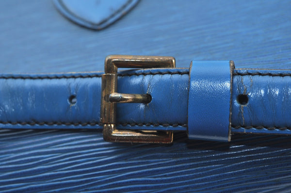 Auth Louis Vuitton Epi Saint Cloud GM Shoulder Cross Body Bag M52195 Blue K8448