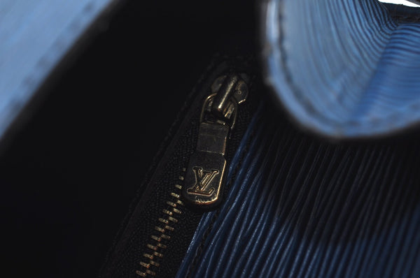 Auth Louis Vuitton Epi Saint Cloud GM Shoulder Cross Body Bag M52195 Blue K8448