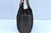 Authentic GUCCI Bamboo Vintage Shoulder Hand Bag Purse Nylon Leather Brown K8450