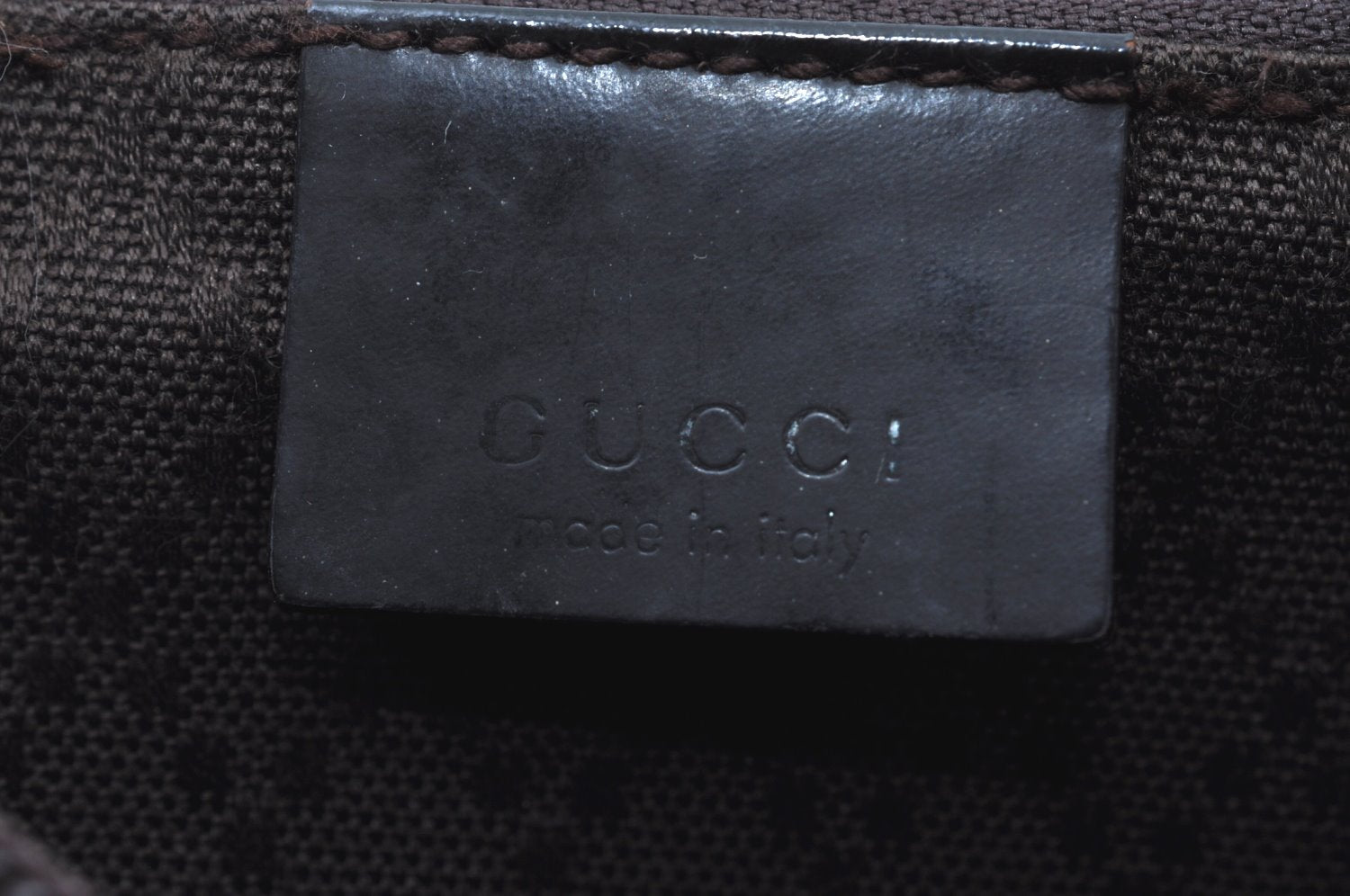 Authentic GUCCI Bamboo Vintage Shoulder Hand Bag Purse Nylon Leather Brown K8450