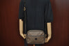 Authentic FENDI Shoulder Cross Body Bag Purse PVC Leather Brown Black K8451