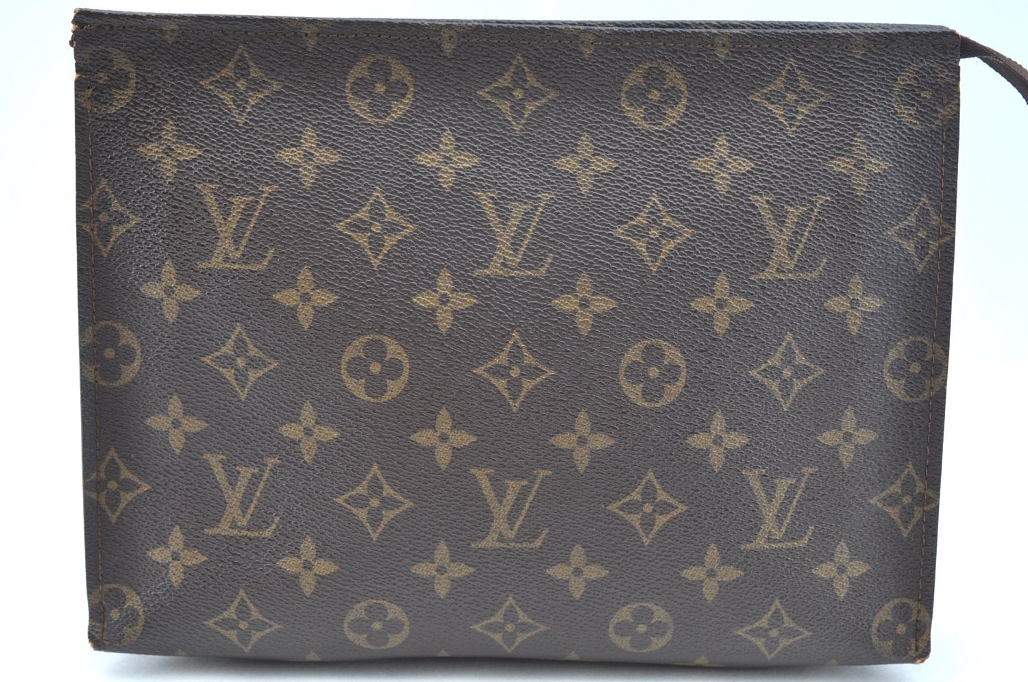 Auth Louis Vuitton Monogram Poche Toilette 26 Cosmetics Pouch Old Model LV K8452