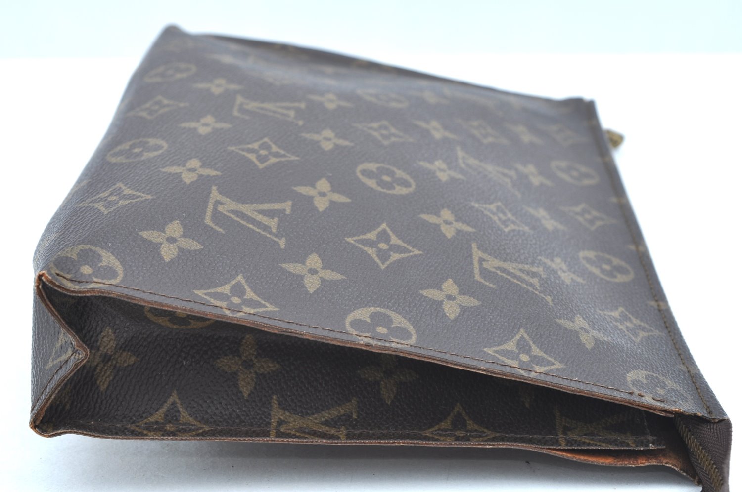 Auth Louis Vuitton Monogram Poche Toilette 26 Cosmetics Pouch Old Model LV K8452