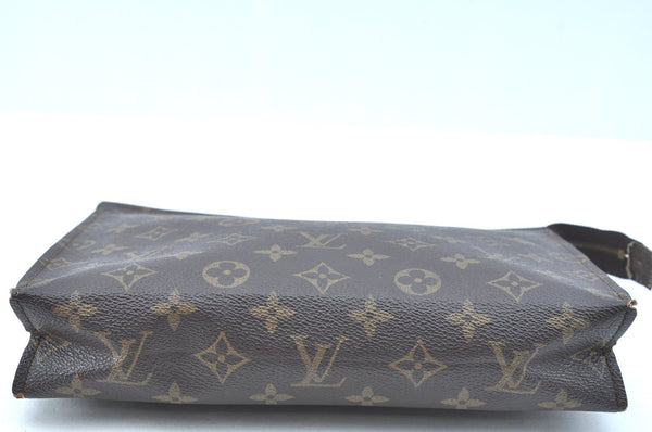 Auth Louis Vuitton Monogram Poche Toilette 26 Cosmetics Pouch Old Model LV K8452