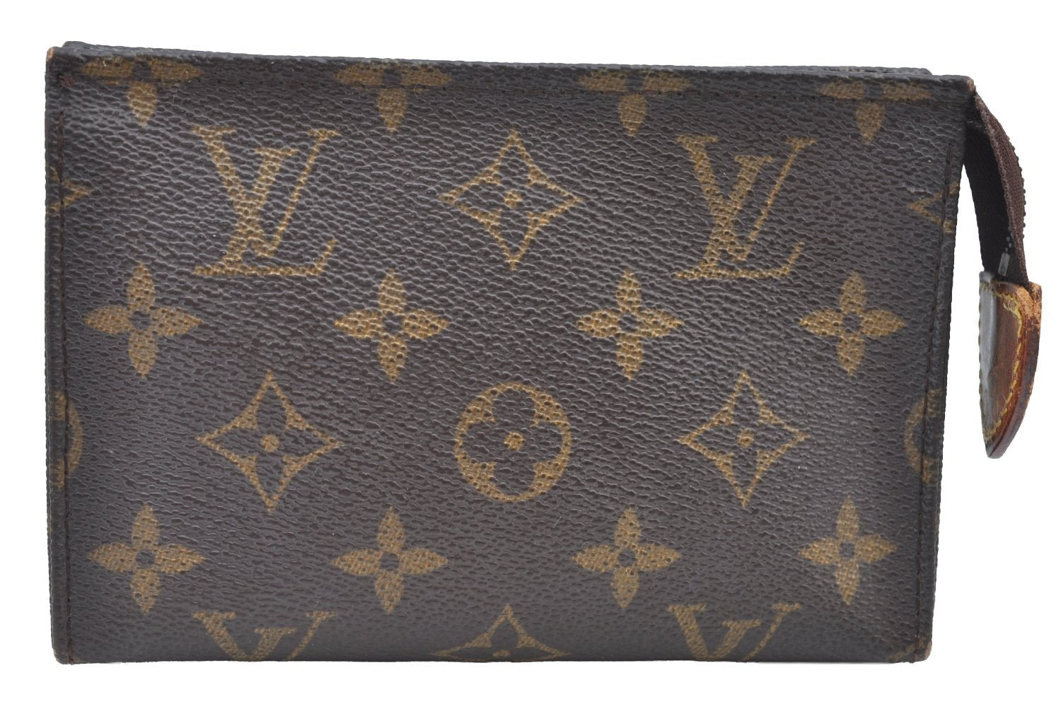 Authentic Louis Vuitton Monogram Poche Toilette 15 M47546 Cosmetics Pouch K8464