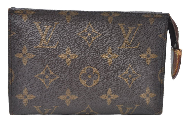 Authentic Louis Vuitton Monogram Poche Toilette 15 M47546 Cosmetics Pouch K8464